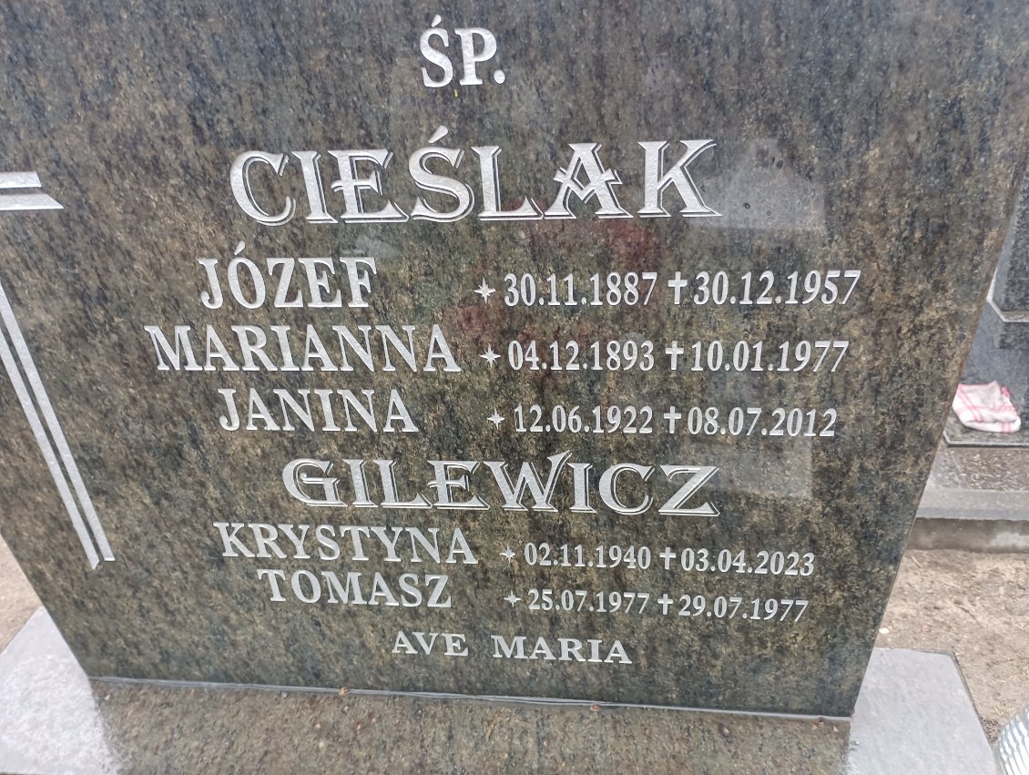 Tomasz Gilewicz 1977 Drawsko Pomorskie - Grobonet - Wyszukiwarka osób pochowanych