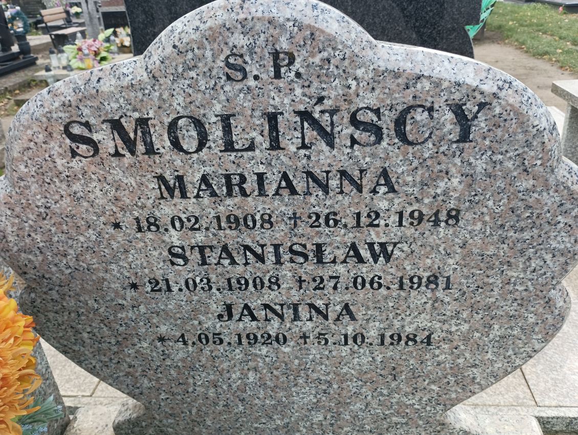 Marianna Smolińska  1908 Drawsko Pomorskie - Grobonet - Wyszukiwarka osób pochowanych