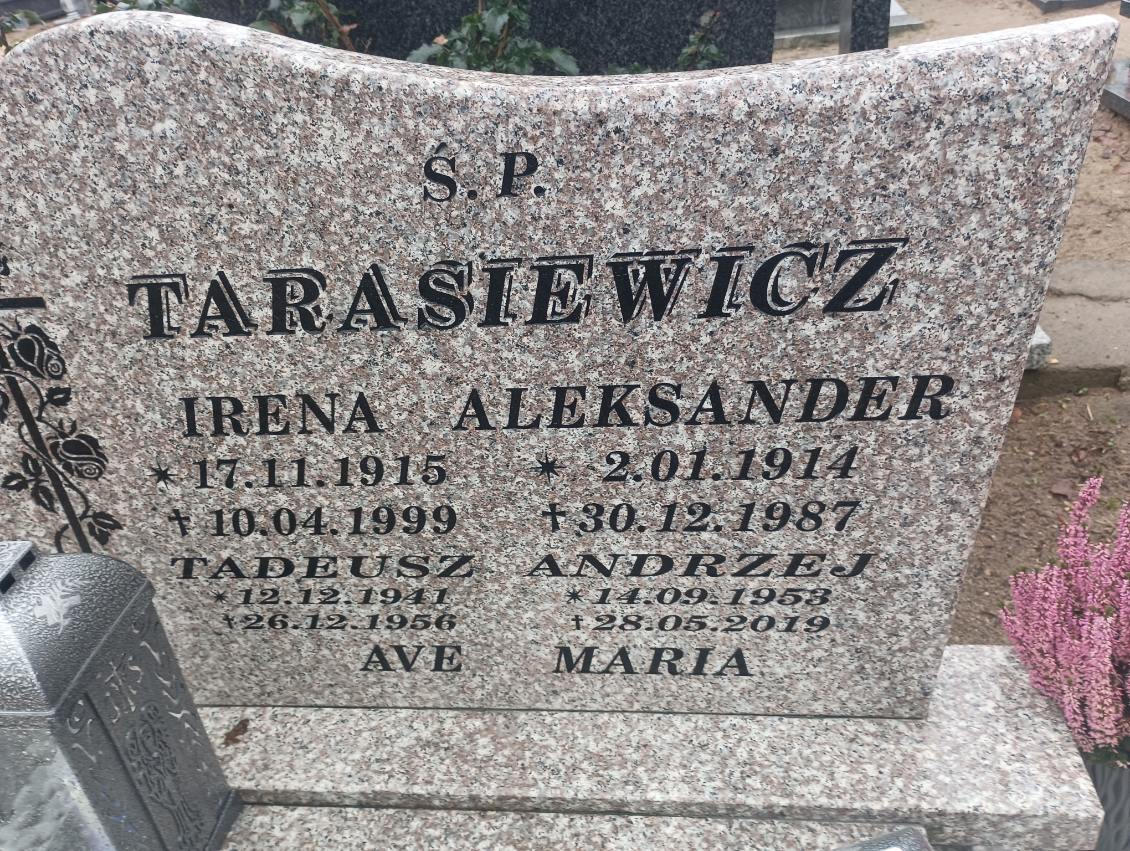 Tadeusz Tarasiewicz 1941 Drawsko Pomorskie - Grobonet - Wyszukiwarka osób pochowanych