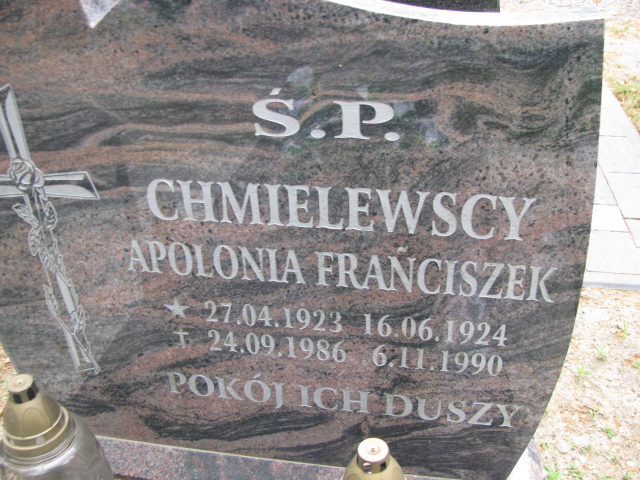 Grób Apolonia Chmielewska 