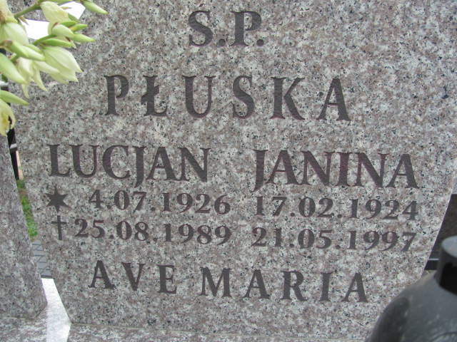 Janina Płuska 1924 Drawsko Pomorskie - Grobonet - Wyszukiwarka osób pochowanych