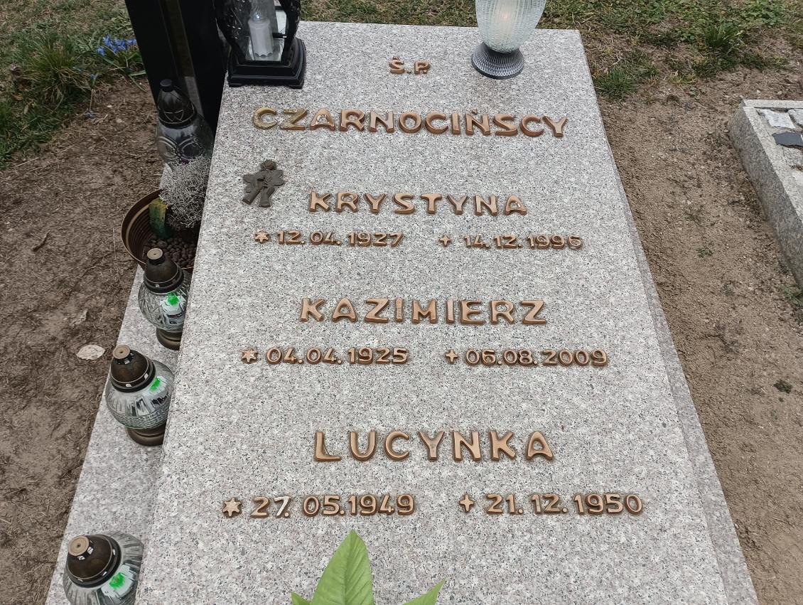 Krystyna Czarnocińska 1927 Drawsko Pomorskie - Grobonet - Wyszukiwarka osób pochowanych