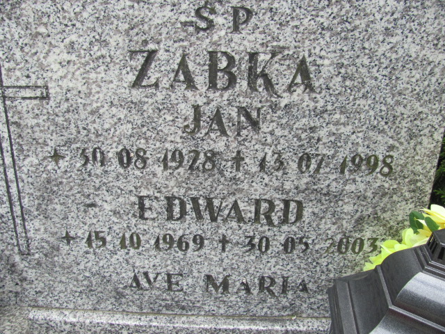 Jan Żabka  1928 Drawsko Pomorskie - Grobonet - Wyszukiwarka osób pochowanych
