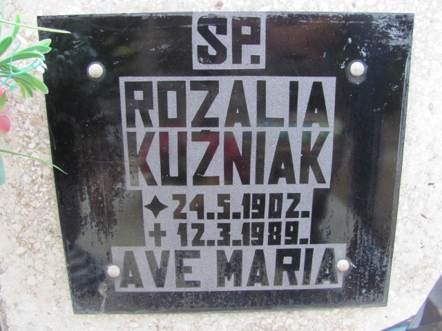 Grób Rozalia Kuźniak