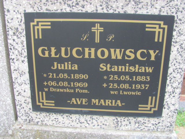 Julia Głuchowska 1890 Drawsko Pomorskie - Grobonet - Wyszukiwarka osób pochowanych