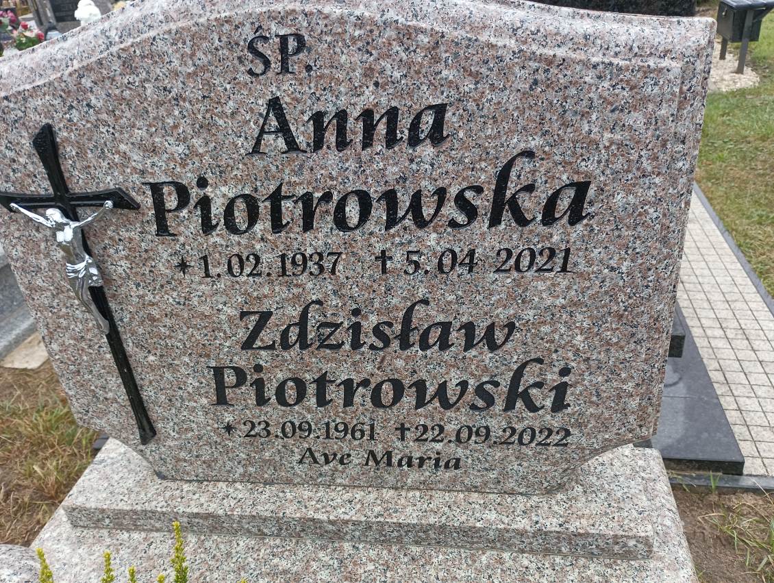 Anna Piotrowska 1937 Drawsko Pomorskie - Grobonet - Wyszukiwarka osób pochowanych