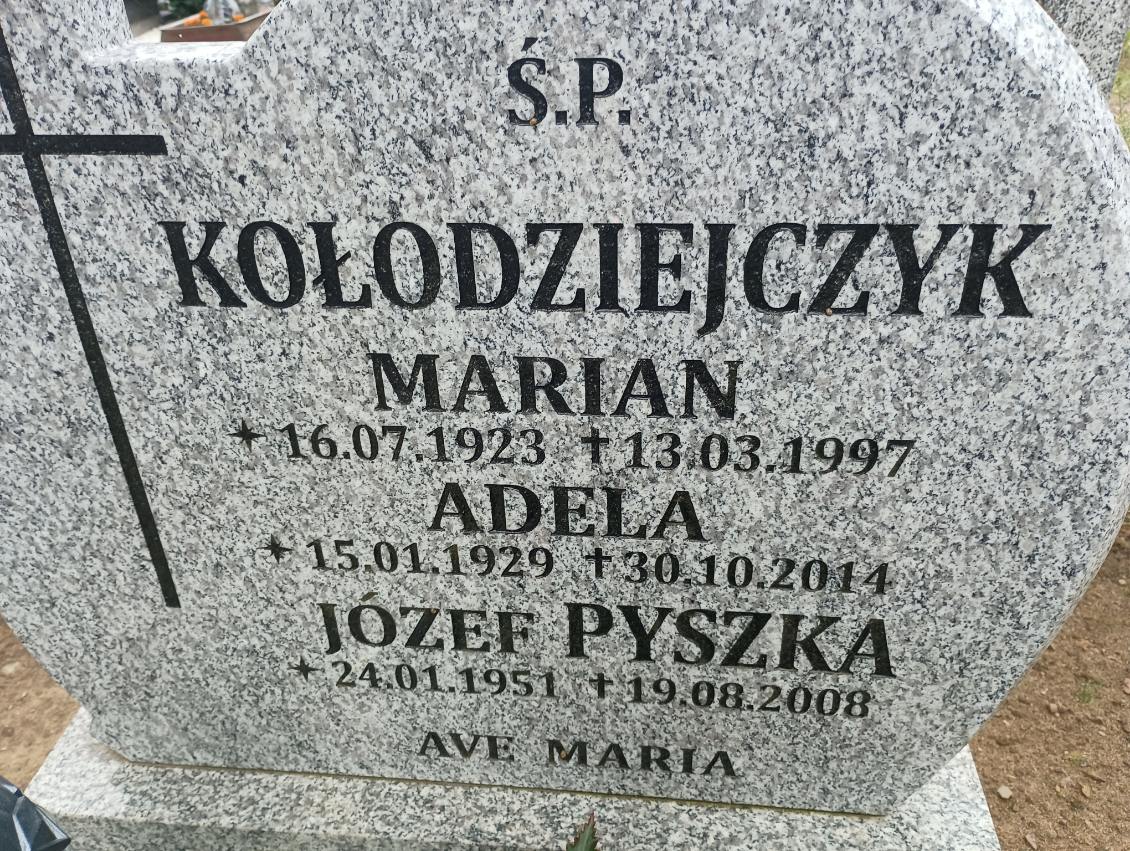 Marian Kołodziejczyk 1923 Drawsko Pomorskie - Grobonet - Wyszukiwarka osób pochowanych