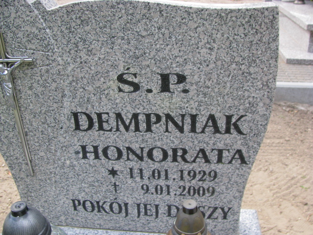 Honorata Dempniak 1929 Drawsko Pomorskie - Grobonet - Wyszukiwarka osób pochowanych