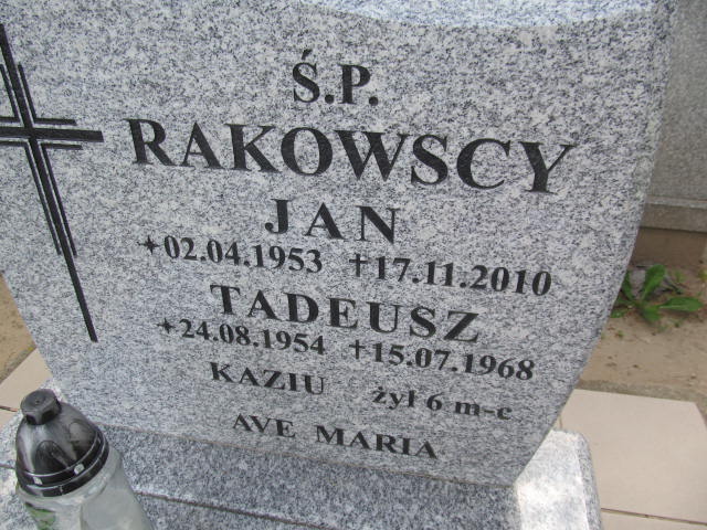 Tadeusz Rakowski 1954 Drawsko Pomorskie - Grobonet - Wyszukiwarka osób pochowanych