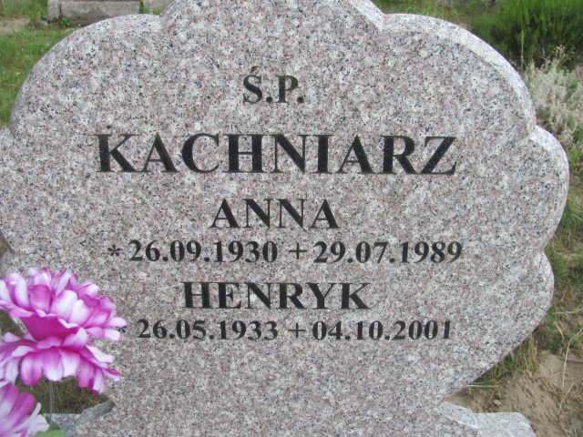 Henryk Kachniarz  1933 Drawsko Pomorskie - Grobonet - Wyszukiwarka osób pochowanych