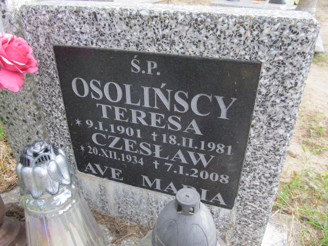 Czesław Osoliński 1934 Drawsko Pomorskie - Grobonet - Wyszukiwarka osób pochowanych