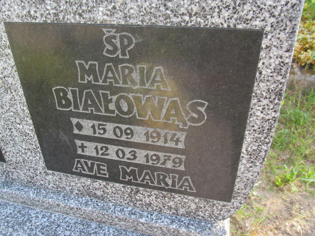Grób Maria Białowąs