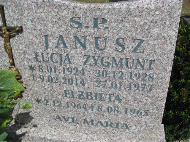 Łucja Janusz 1924 Drawsko Pomorskie - Grobonet - Wyszukiwarka osób pochowanych